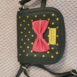 Disney Minnie Mouse Signature Gold Dot Bow Crossbody Bag